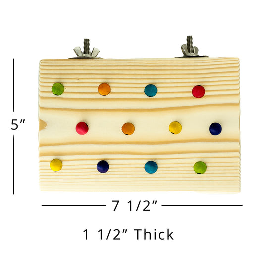 Medium Beaded Platform Perch - Flat Perch, Great for Disabled or Handicapped Birds