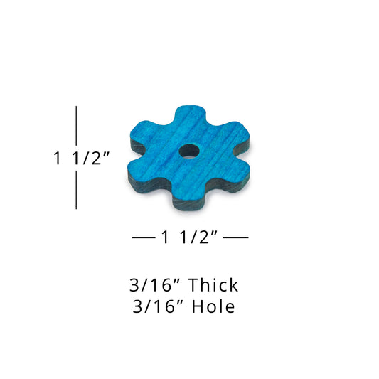 Gears - Pine Wood – Colorful Toy Parts for Birds & Small Pets