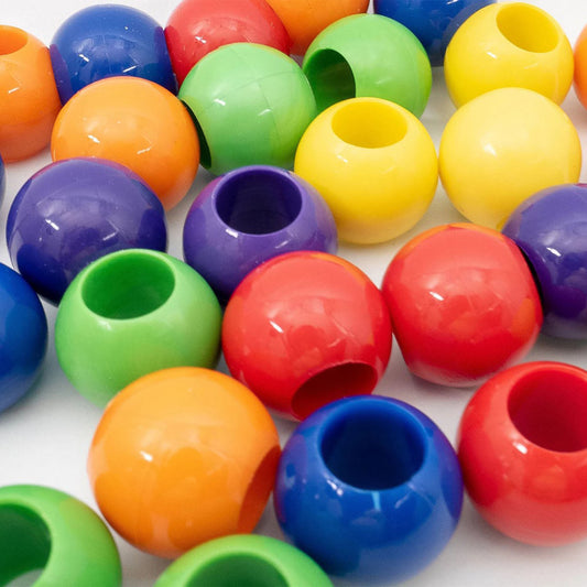 Large Plastic Bead for Bird Toys – 1 1/8", Bright Colors
