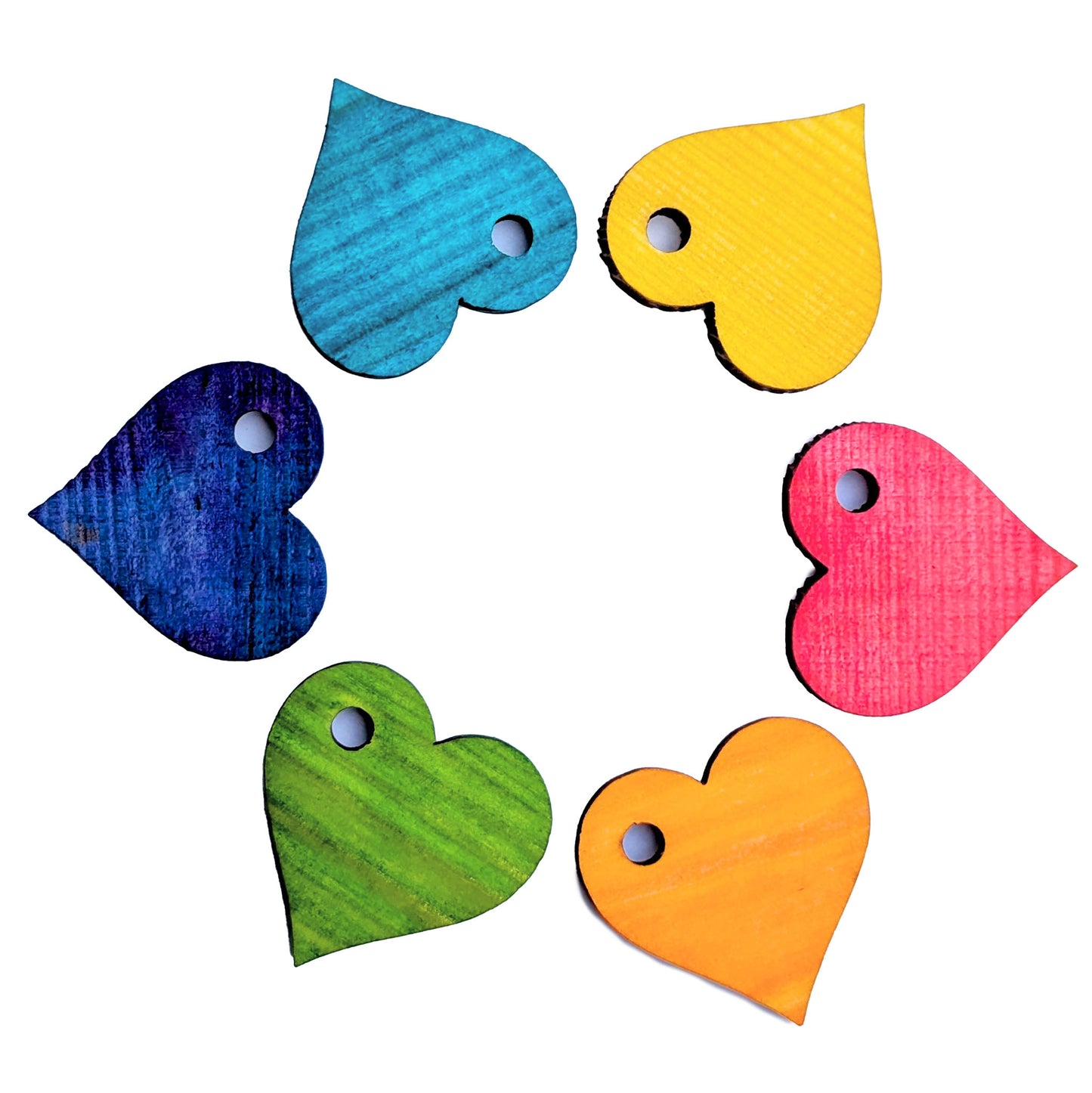 Whimsical Pine Wood Heart - Bird Toy Parts