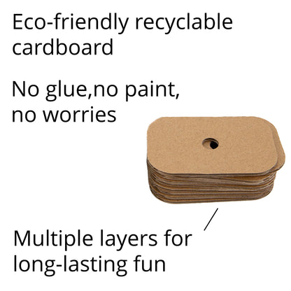 3x4 Cardboard Chip - Bird Toy Parts