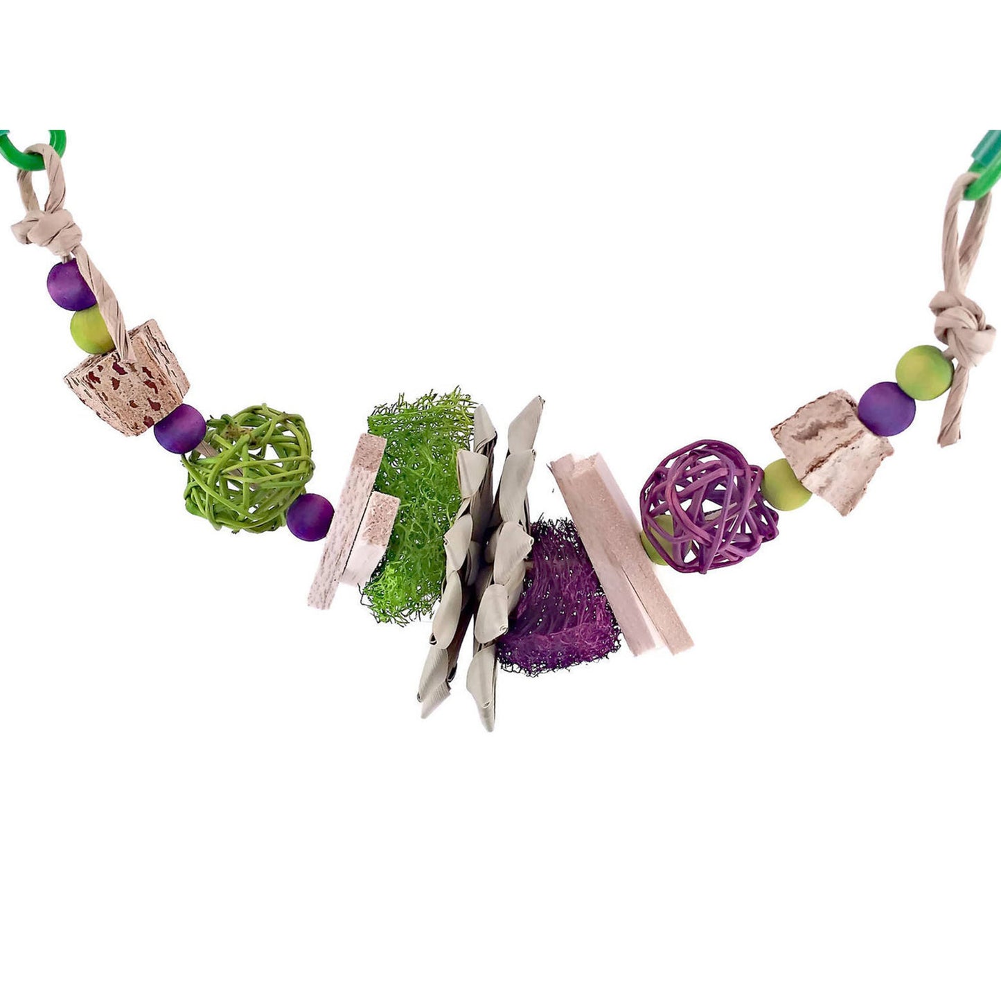 Bunny Rabbit Garland Toy - Natural Chew Toy for Small Animals