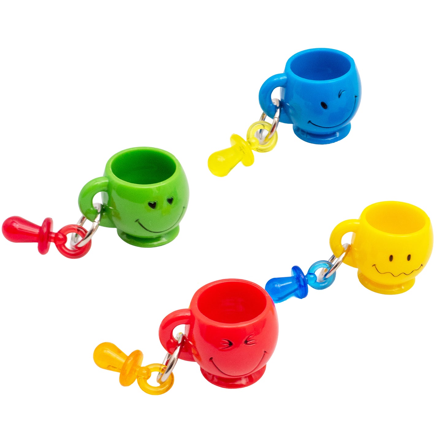 Emoji Mugs Foot Toys - Bird Toy - Set of 4