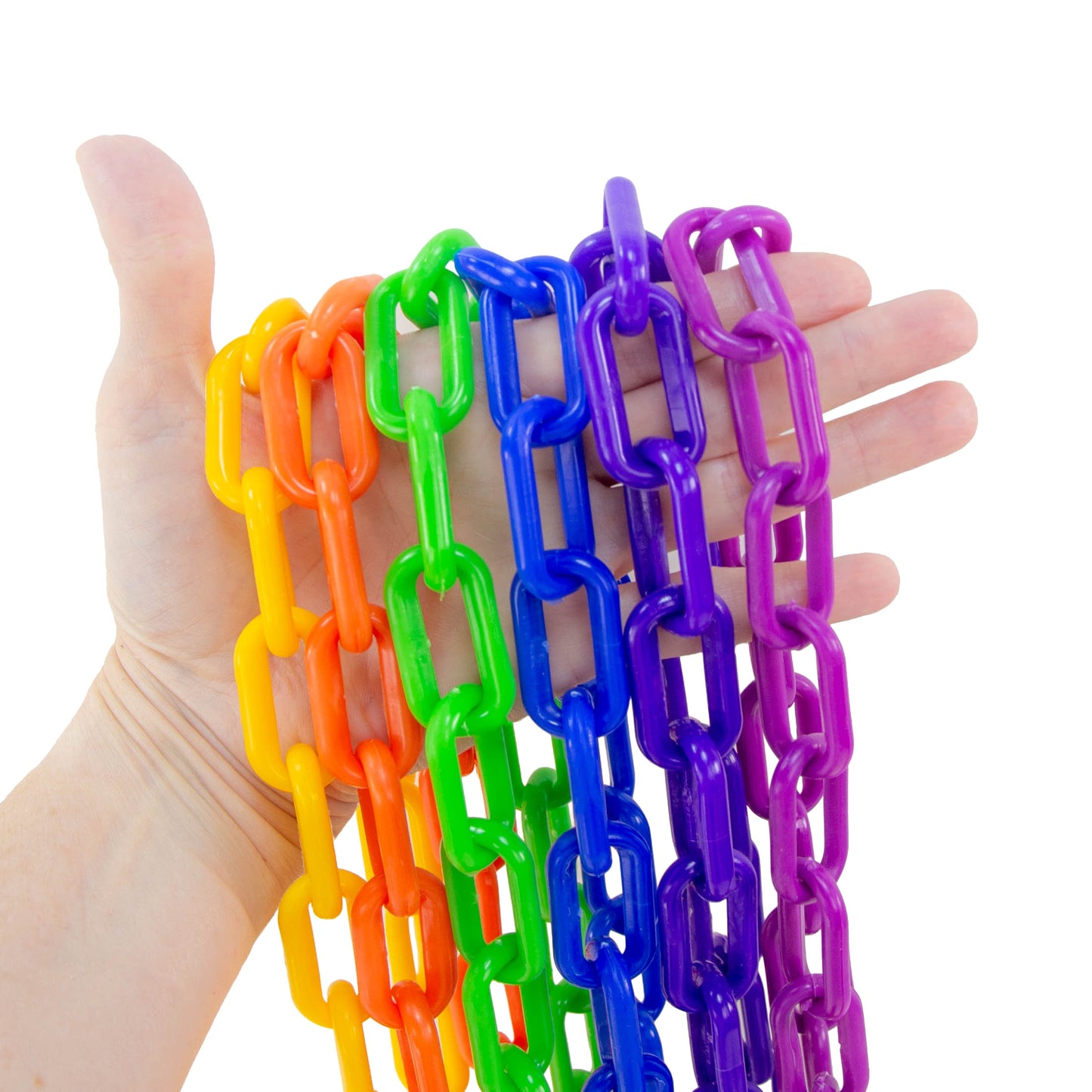 6 mm Plastic Chain by the foot, 1 1/2" closed links