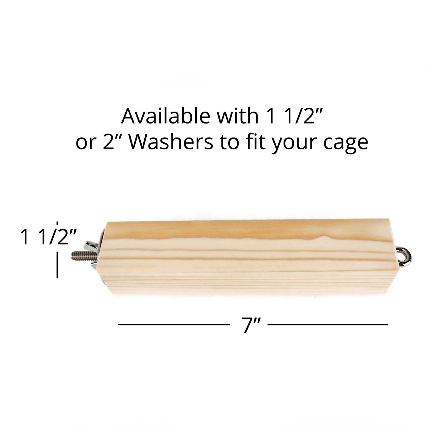 Adventure Perch - Natural Wood Perch And Bird Toy Hanger