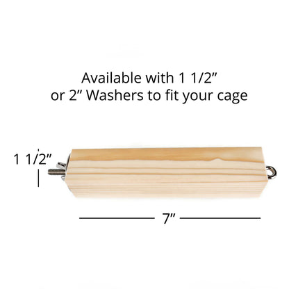Adventure Perch - Natural Wood Perch And Bird Toy Hanger