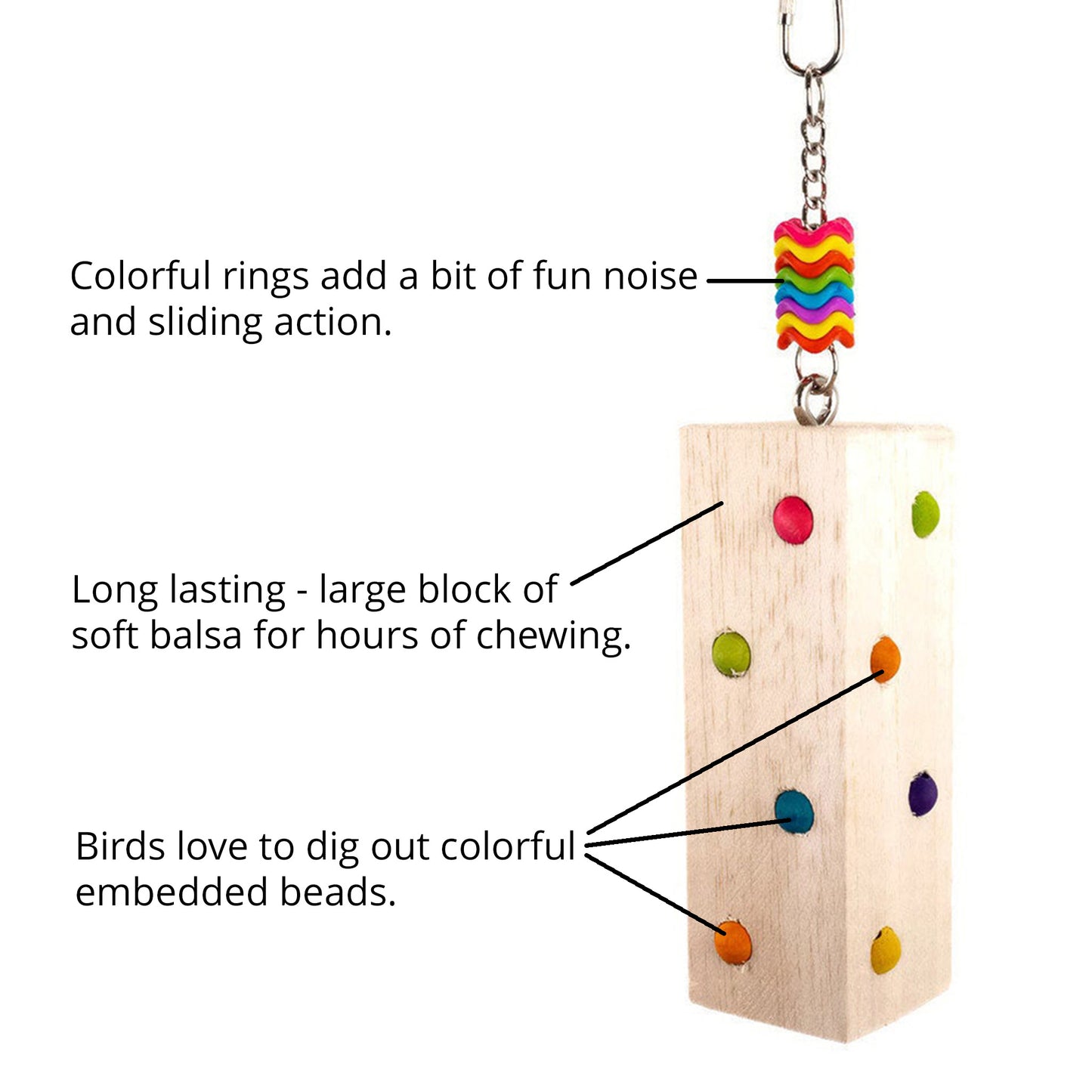 Balsa Dots - Balsa Bird Toy
