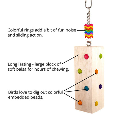 Balsa Dots - Balsa Bird Toy