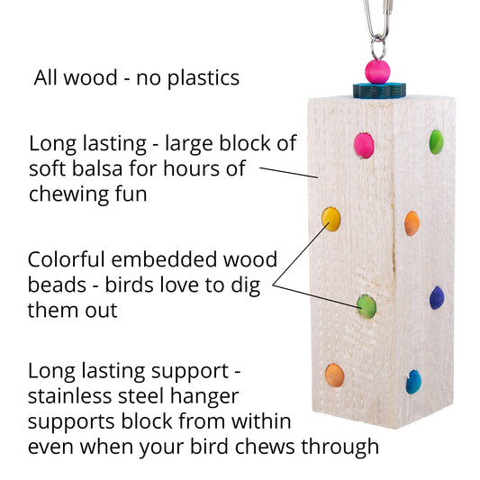 Balsa Dots - Balsa Bird Toy
