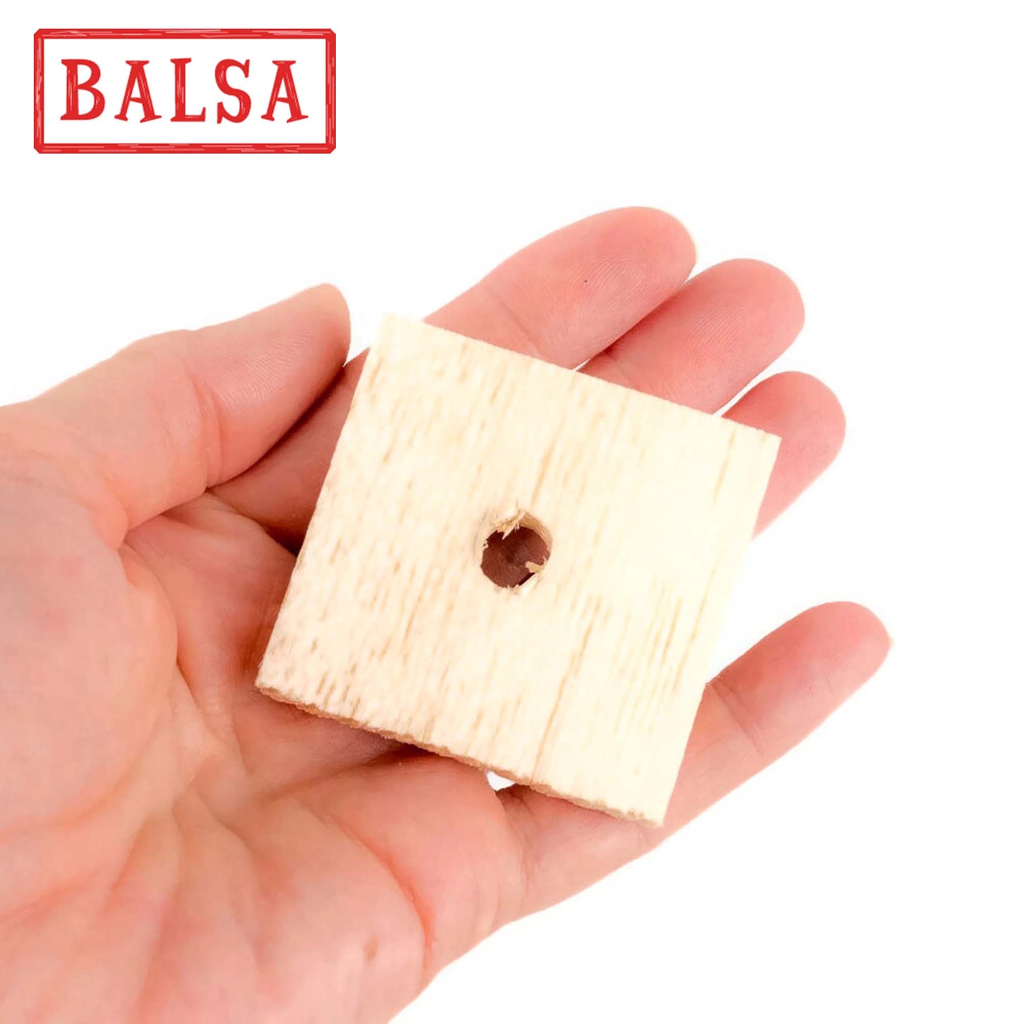 Balsa Squares 2" x 2" x 1/4"  - Bird Toy Part