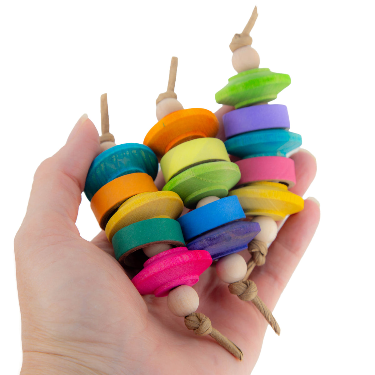 Birdie Bagel Teasers - Large Parrot Foot Toys - Set of 3