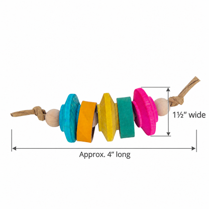 Birdie Bagel Teasers - Large Parrot Foot Toys - Set of 3