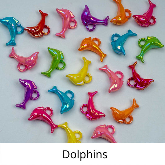 Dolphin Charms - 100 pieces - For Bird Toys and Sugar Gliders