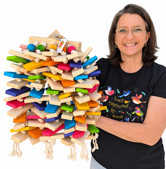 The Knotty Problem Deluxe - Large Bird Toy for Cockatoos, Macaws