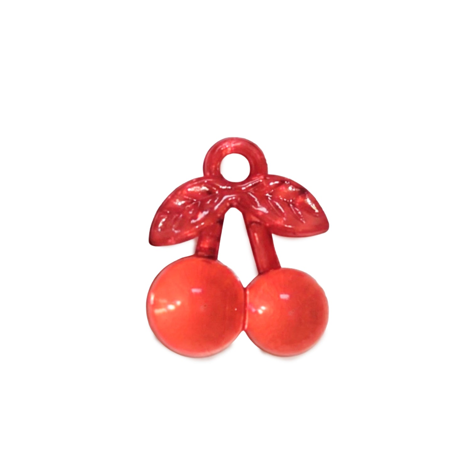 Transparent Double Cherry Charms - 15 pieces