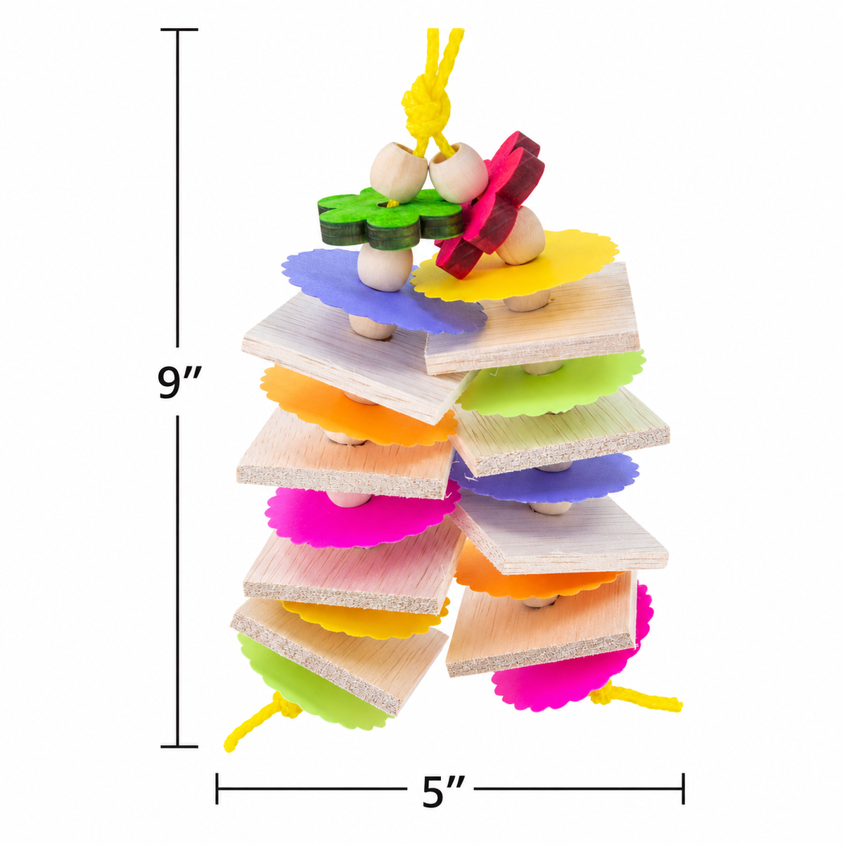 Think Spring – Small Bird Toy with Balsa, Beads and Paper