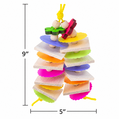 Think Spring – Small Bird Toy with Balsa, Beads and Paper