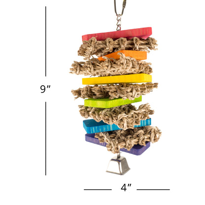 This toy is 9 inches tall and 4 inches wide.