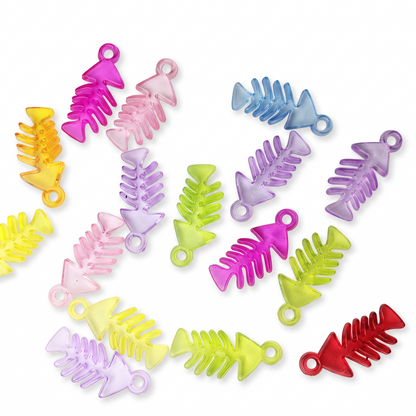 Fish Bones Charms - 50 pieces (53 grams)