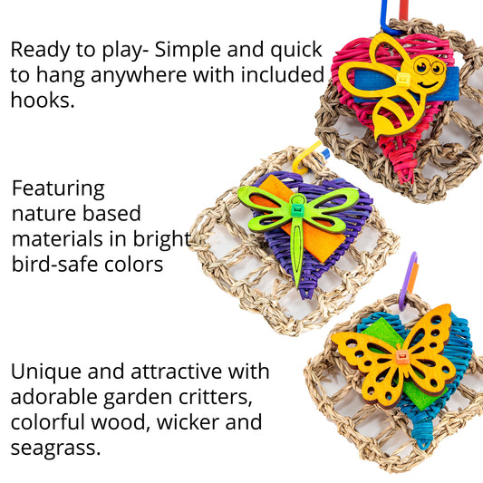 Featuring nature based materials like seagrass, wicker and wood.