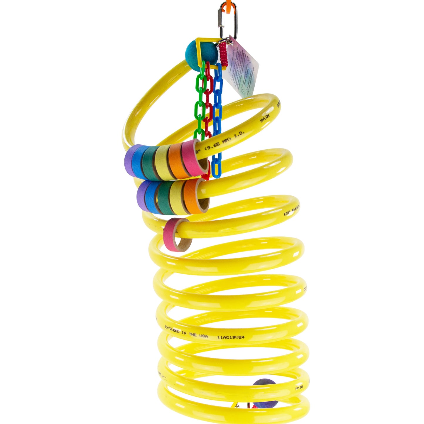 Large Curly Q Adventure Coil - Bird Toy, Parrot Perch