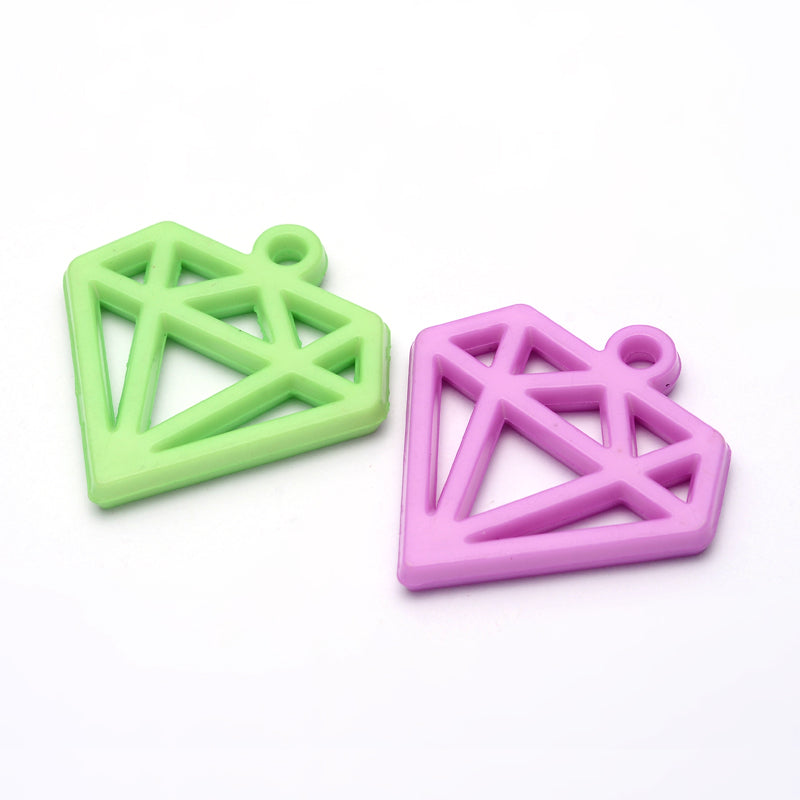 Large Diamond Charm - 10 Pieces