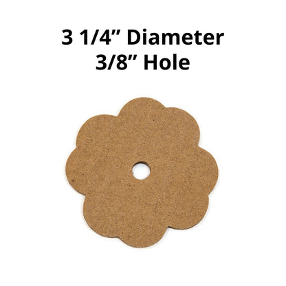 Cardboard Flower Chip (3 1/4 Inches) - Bird Toy Part
