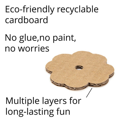 Cardboard Flower Chip (3 1/4 Inches) - Bird Toy Part