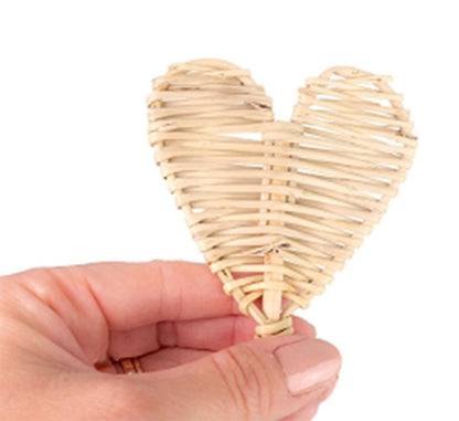 Jumbo Wicker Hearts - Chews for Chinchillas, Rabbits and Guinea Pigs - Pack of 25