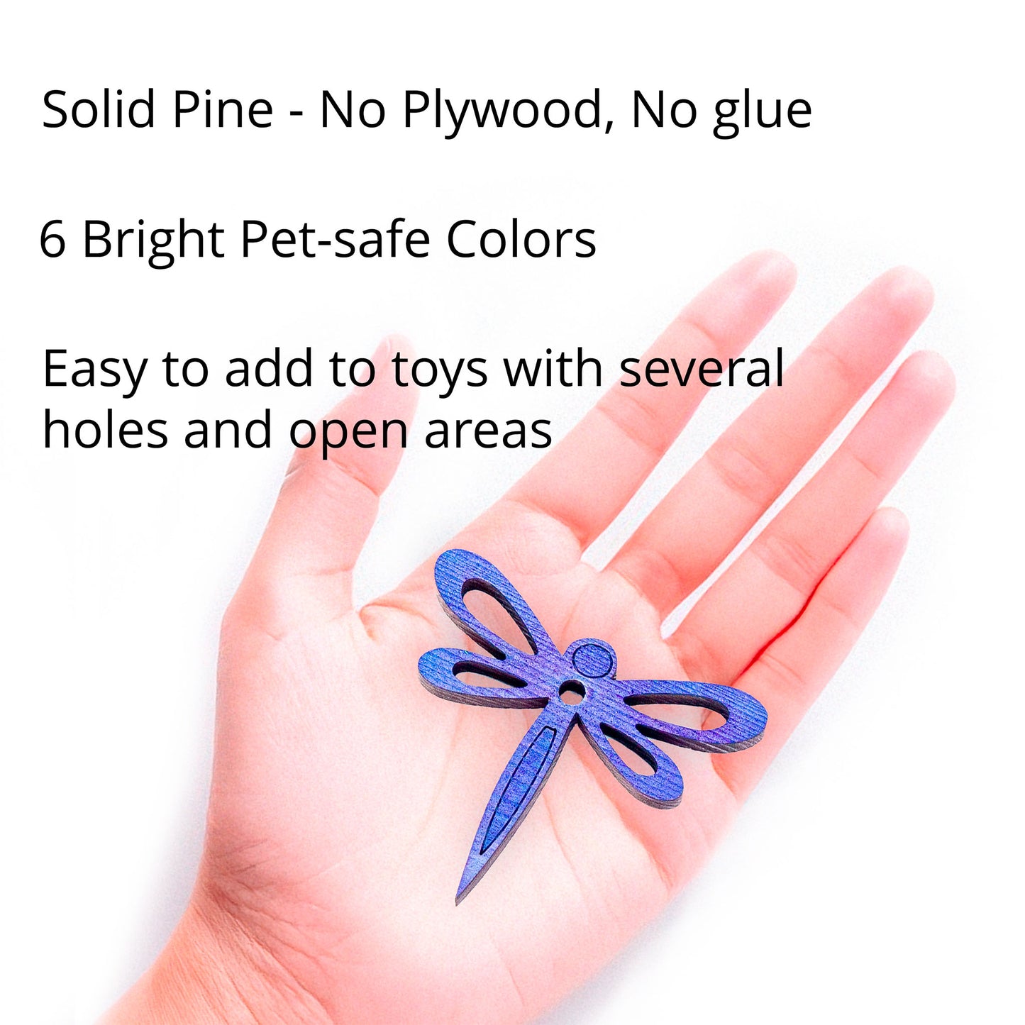 Garden Critters Mixed - Set of 6 Colorful Pine Animals - Bird Toy Parts