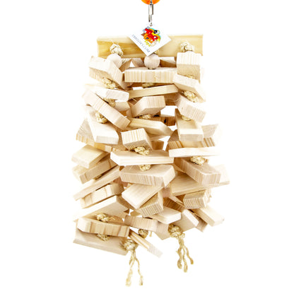 Lily’s Lucky Day – Chunky Wood and Rope Toy for Large Parrots