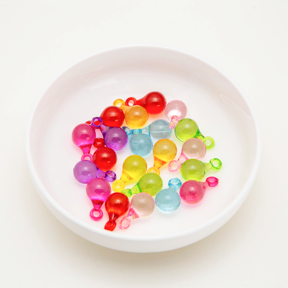 Transparent Teardrop Charms - 35 Pieces (33 grams)