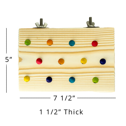 Medium Beaded Platform Perch - Flat Perch, Great for Disabled or Handicapped Birds