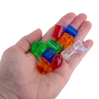 Medium Lacing Beads Translucent - Bird Toy Parts, Sugar Glider Toy Part