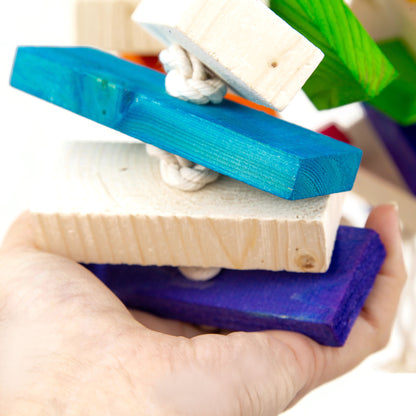 Monkey Madness – Wood & Knot Toy for Large Parrots