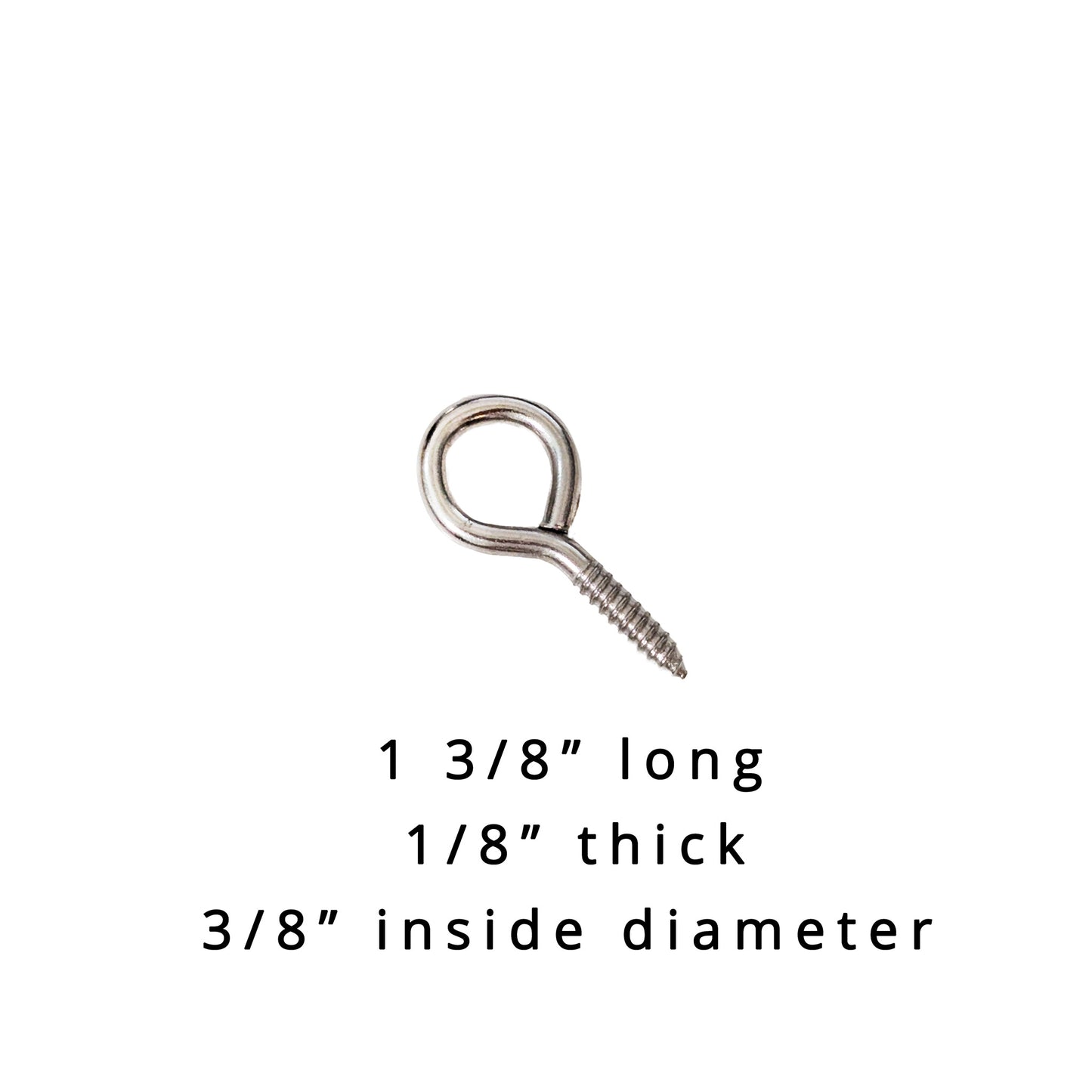 Nickel Plated - Eye Hook, Screw Eye