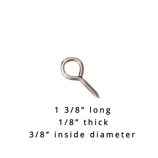 Nickel Plated - Eye Hook, Screw Eye