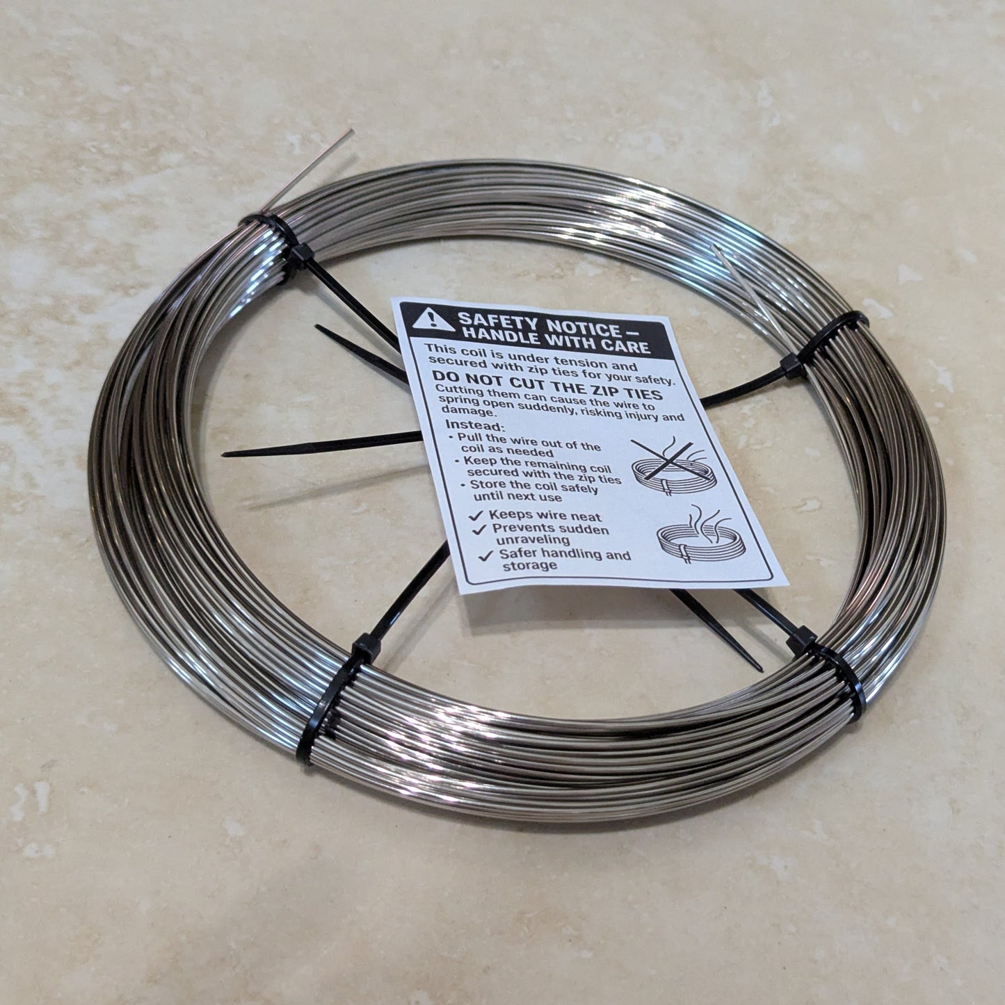 102 feet of 1/16 inch Stainless Steel Wire for Bird Toys