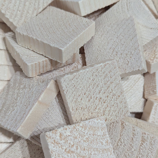3/8" Thick Square Chippers No Hole - 1 1/2" x 1 1/2" x 3/8"