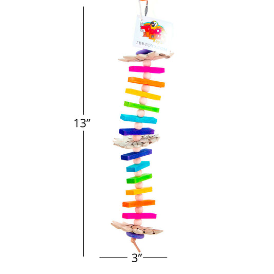Party Under the Palms - Palm Leaf and Balsa Bird Toy