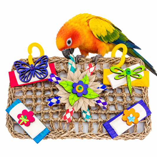 Large Garden Critters Activity Mat - Bird Toy for Birds of All Sizes
