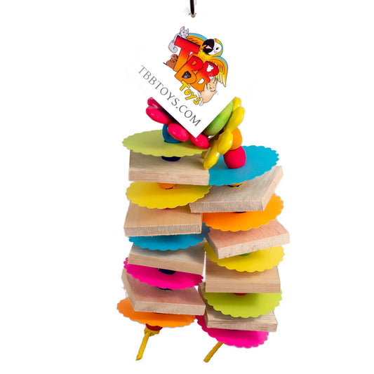 Think Spring – Small Bird Toy with Balsa, Beads and Paper