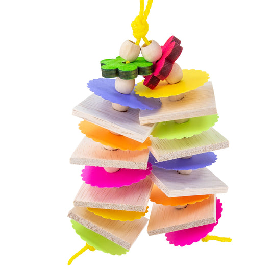 Think Spring – Small Bird Toy with Balsa, Beads and Paper