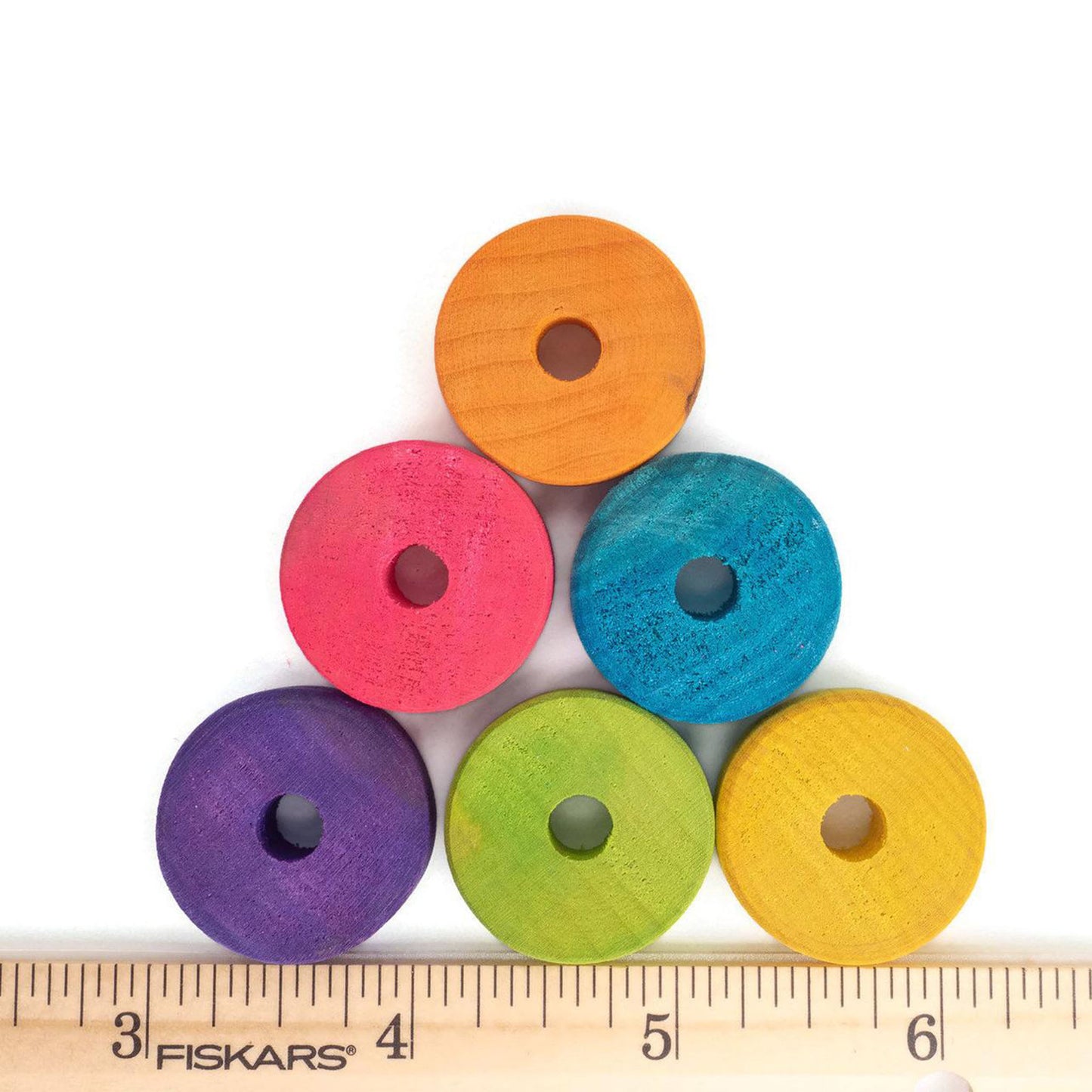 Small Flat Wooden Wheels - 1" x 3/8"