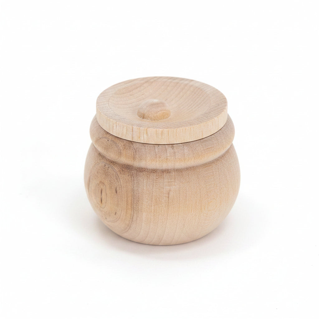 Hardwood Pot with Lid - Foraging and Toy Making Fun