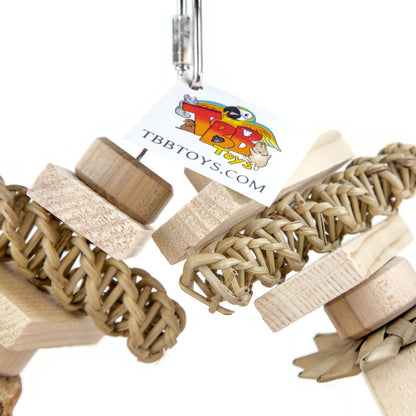 All Natural Wreath Parrot Toy - Large/Medium Bird Toy one of our Bare Naked Bird Toys