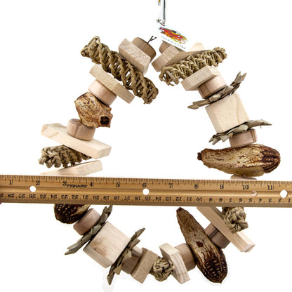 All Natural Wreath Parrot Toy - Large/Medium Bird Toy one of our Bare Naked Bird Toys