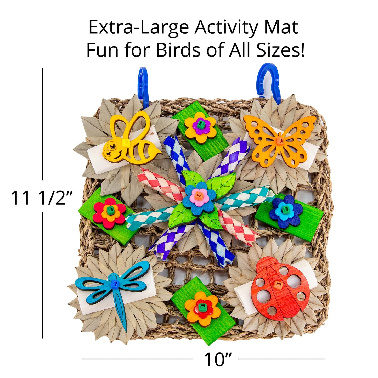 XL Garden Critters Activity Mat - Bird Toy for Birds of All Sizes