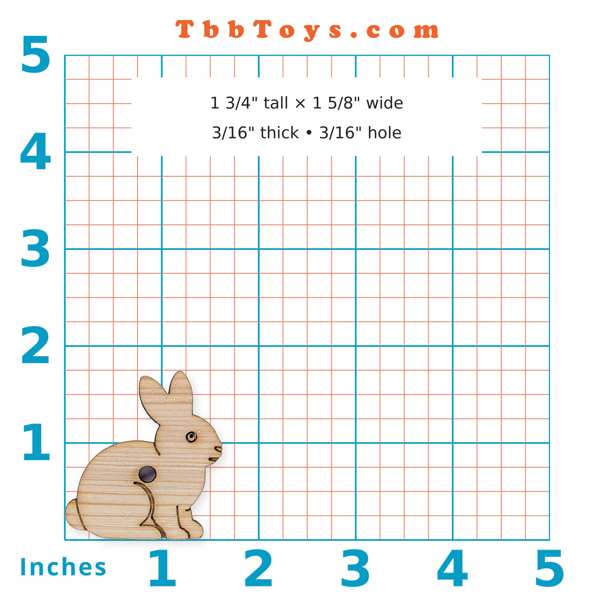 Hoppy the Bunny - Solid Pine Cutout