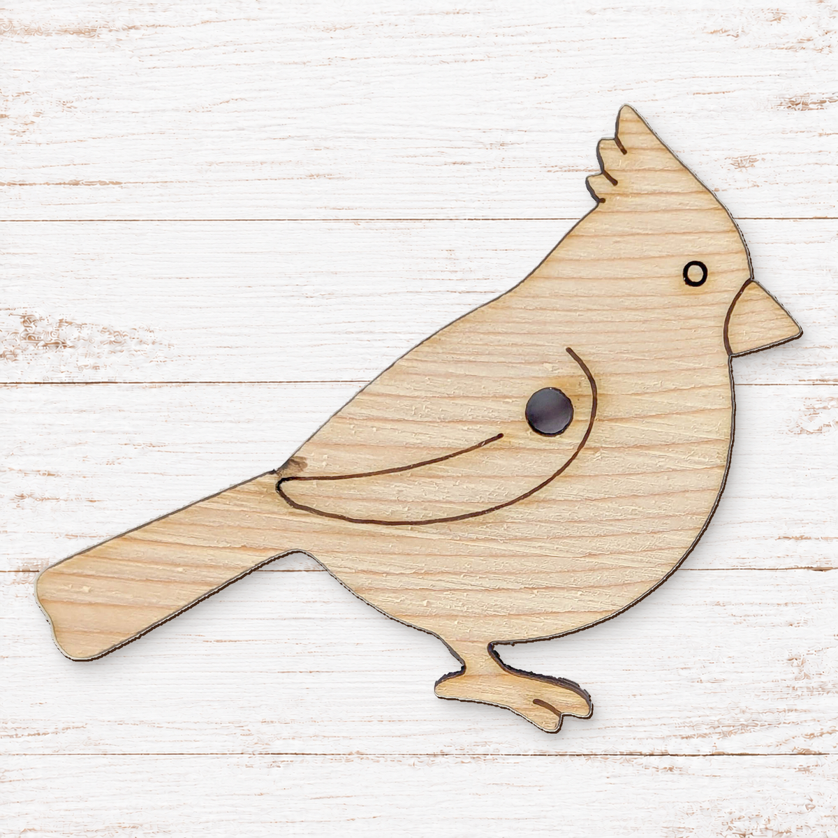 Scarlet the Cardinal - Solid Pine Cutout